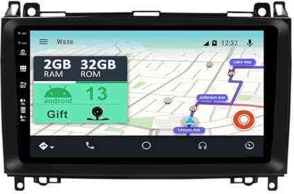 YUNTX [2GB+32GB] Android 14 Autoradio mit Navi für Mercedes-Benz W169 W245 W639-9 Zoll Touchscreen-mit Kamera-DAB/GPS/Lenkradsteuerung/MirrorLink/Bluetooth 5.0/WiFi/USB/4G/CarPlay
