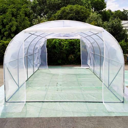 FRANCE SERRES - Serre de Jardin 13,5m² | Tunnel 3x4,5m | Bâche Thermique | ø25mm | 2 Portes Enroulables