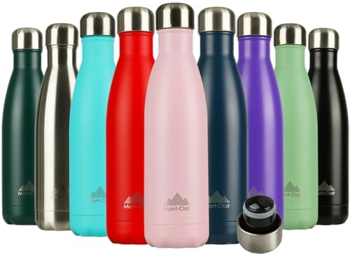 Mont-Clair Trinkflasche Edelstahl - Thermosflasche - BPA-freie - Water Bottle, Edelstahl trinkflasche 750ml - 24h Kalt & 12h Warm - Trinkflasche Auslaufsicher - Rosa