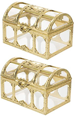 HEMOTON 2St Piratenschatztruhe kleine dekorative Box Schmucktruhe aus Holz aufbewahrungsdose storage boxes Spielzeuge Kinderspielzeug Jahrgang dekorative Schachtel Geschenkbox Schatzkiste
