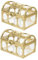 HEMOTON 2St Piratenschatztruhe kleine dekorative Box Schmucktruhe aus Holz aufbewahrungsdose storage boxes Spielzeuge Kinderspielzeug Jahrgang dekorative Schachtel Geschenkbox Schatzkiste