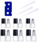 LEEQ Mini Klarglas Roll-on Flaschen leer - 12 pcs nachfüllbar ätherisches Öl Glas Roller Ball Flasche Parfüm Lipgloss Kosmetik Proben Fläschchen Behälter mit schwarzer Kappe,1ml/2ml