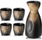 Sake Set Mit Becher und Wein Topf - Porzellan Satz für Wärmeren - 1 Sake-Topf 4 Sakebecher (B1)