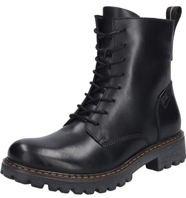 Josef Seibel Damen Combat Boots Marta 02,Weite G (Normal),Wechselfußbett,Bootee,Booties,halbstiefel,Kurzstiefel,schwarz / VL604-100,36 EU
