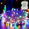 BrizLabs Weihnachtsbeleuchtung Aussen, 20M 200 LED Weihnachtsbaum Lichterkette Innen Batterienbetriebe 8 Modi Wasserdicht Außen Beleuchtung für Hause Schlafzimmer Bäume Garten Party Geburtstag, Bunt