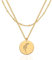 Jenosy 18K Vergoldet Geburt Blume Kette Layered Damen Gold Kette mit Lily May Anhänger Hypoallergene Modeschmuck für Frauen und Mädchen
