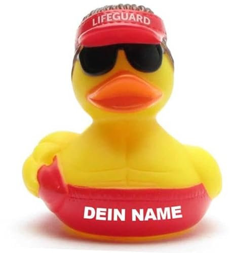 DUCKSHOP Badeenten - personalisierbar (Rettungsschwimmer Ente)