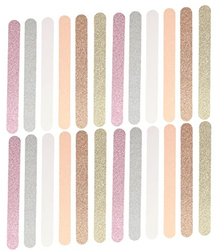 Mikinona Limes à pour naturels 30 pièces Bande de lime à EVA Outils de polissage de polissage double face Lime de pédicure portable