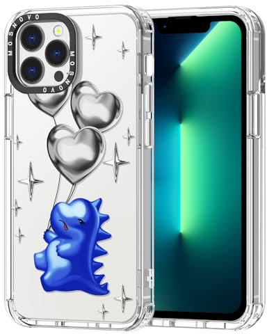 MOSNOVO für iPhone 13 Pro Max Hülle – Durchsichtige, schlanke, stoßfeste TPU+PC-Handyhülle, [6,6 Fuß Fallschutz/Anti-Abziehen] - Balloonasaurus
