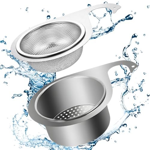 Sink Strainer Basket, 2 PCS Colander Stainless Steel Sink Drainer, Swan Shape Corner Kitchen Sink Drain Basket, Sink Sieve Food Catcher Kitchen Sink Drain Filter Draining Basket for Food Waste