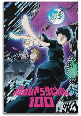 KINGGHYLL Mob Psycho 100 Poster, dekoratives Gemälde, Leinwandposter, Wandkunst, Wohnzimmer-Dekor, modernes ästhetisches Poster, 30 x 45 cm, ungerahmter Stil