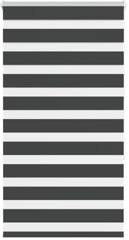 vidaXL Doppelrollo Schwarz 80x150 cm Stoffbreite 75,9 cm Polyester