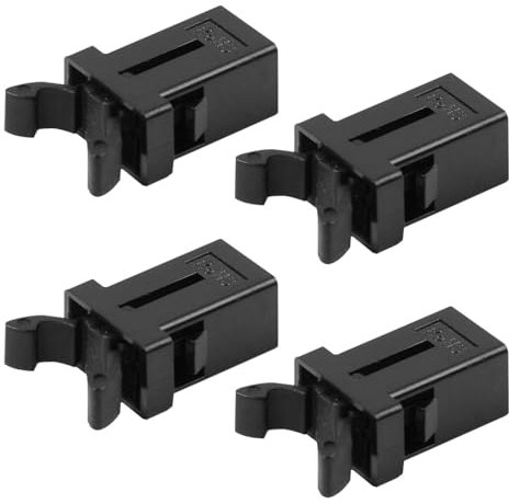 Pixaro 4PCS Bin Lid Clasps, Black Plastic, Bin Lid Catch Replacement, Waterproof Touch Top Bin Latch, Compatible with Various Flip-Top Waste Bins