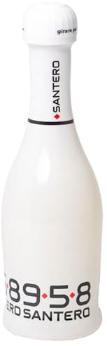PuntoCasaStore Bottiglia mini santero bomboniera idea regalo compleanno 18esimo promessa comunione anniversario (Extra dry 20cl bianco)