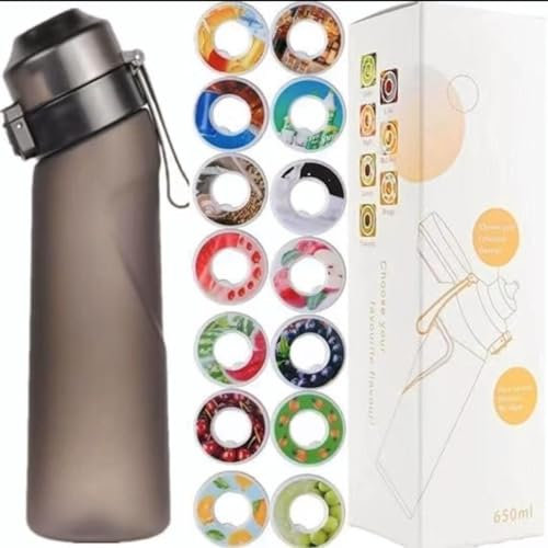 Botella de agua deportiva de 650 ml con cápsulas en 14 sabores, el material Tritan no teme a las altas temperaturas, y el sabor natural de frutas extraído hace que el agua potable sea segura y