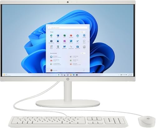 HP 22- dg0007na All-in-One 21.5” FullHD Desktop PC – Intel Processor N100 (4 Core, 1.0/3.2GHz), 128GB UFS Storage, 8GB DDR5, Intel UHD Graphics, GbE, WIFI 6 & Bluetooth 5.3, Windows 11 Pro