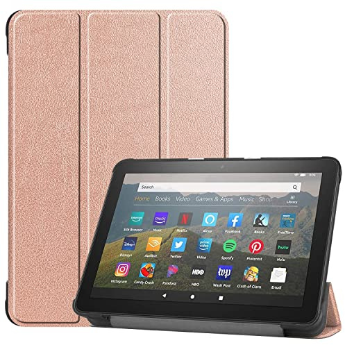 Funda para LG FH 8 (10/12/14ª Gen 2020-2024) Funda Universal de 8 Pulgadas Tablet Carcasa Resistente a Golpes con Auto Despertar/Sleep(Gold)