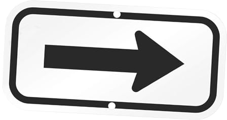 B Baosity Panneau de Signalisation Flèche Panneau Directionnel Symétrique Plaque Réfléchissante Aluminium Installation Facile Convient Extérieur Intérieur Sécur, Noir
