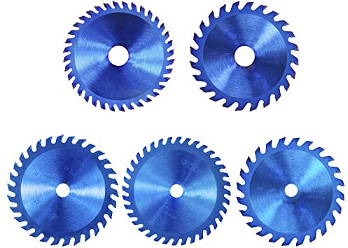 UZAMIRLEX Circular Saw Blade, 210mm mitre 1pc 85mm For Wood 24/30/36T Blue Coated Mini Circular 85x10/15mm Carbide Cutting Disc TCT(85x10x36T)