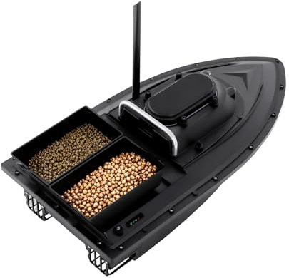 Fichiouy 500 m, barca da pesca, 2,4 g, con telecomando, per la pesca, con batteria da 5200 mAh, illuminazione a LED per la pesca notturna