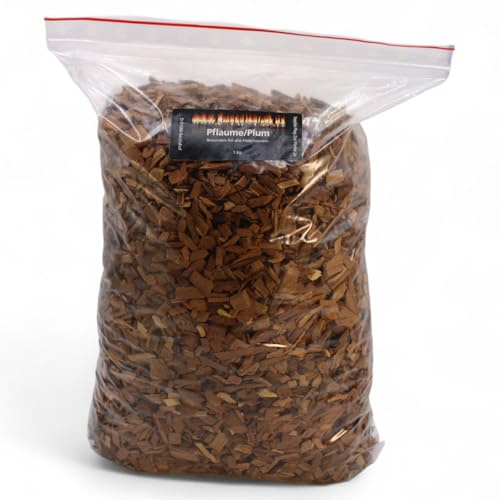 Räucherchips Pflaume 1000g – Fruchtige BBQ-Chips für Rind, Wild & Geflügel, Woodchips 4–10 mm für Smoker & Grill