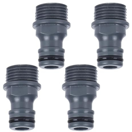 Schlauchverbinder Gartenschlauch Kupplung Nippel 1/2 zoll Schlauchanschluss G1/2 Außengewinde für Wasserhahn Adapter (4 Stück)