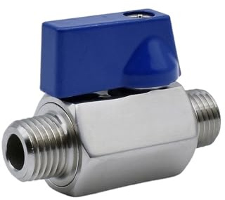 Mini-Kugelhahn aus Edelstahl SS304 – BSP/NPT 1/8-3/4 Außen-/Innengewinde, säurebeständig, for Heimbrauerei, Industrieanlagen(1/4- BSPT,Female to Female)