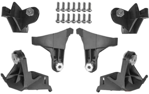 Riloer Reparatursatz für Scheinwerferhalterungen, links und rechts, schwarz, kompatibel mit Mercedes-Benz W211 2002-2009, Teilenummern: 2118201314 und 2118201414