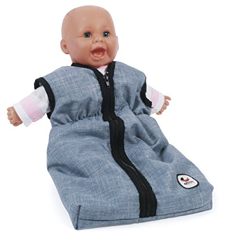 Bayer Chic 2000 792 50 Puppen-Schlafsack für Babypuppen, Jeans blau