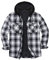 ZENTHACE Herrenjacke mit Sherpa-Futter, durchgehender Reißverschluss, kariert schwarz/weiß L