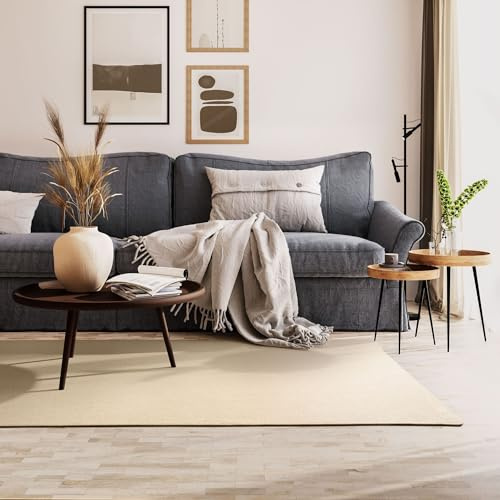 Steffensmeier Kurzflorteppich Cambridge Young | Teppich für das Wohnzimmer, Jugendzimmer in, Beige, Größe: Ø 200 cm