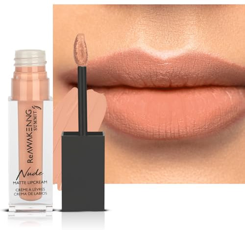 Nude Matte Lipstick, Liquid Creamy, Long Lasting Lip Color, Moisturizing Formula Inflused with Vitamin E -4.5ml (Muse)