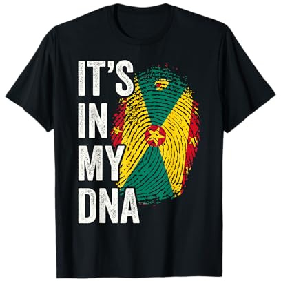 It’s In My DNA Grenada Flag Fingerprint Heritage Design T-Shirt
