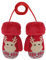Kinder Winter Handschuhe Fäustlinge Baby Cartoon Fausthandschuh Halshandschuhe Dicke Doppelt Strickhandschuh mit Plüsch,0-3 Jahre alt, Spielen, Laufen, Skifahren Bedarf (Elch Rot)