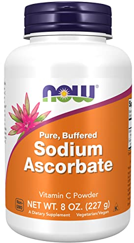 Now Foods, Sodium Ascorbate, Buffered Vitamin C, 227g Vegan Powder, Lab-Tested, Gluten Free, Soy Free, Vegetarian, Non-GMO