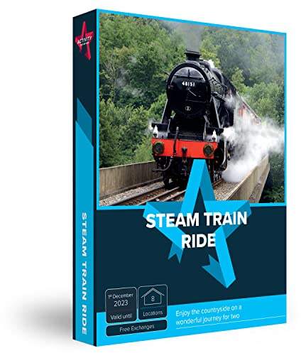 Activity Superstore Steam Train Gift Experience Voucher For Two | 4 Scenic UK Locations, 18 Month Validity, Traditional Day Out & Heritage Train Gift