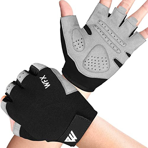 WESTWOOD FOX Fitnesshandschuhe für das Fitnesstraining rutschfest stoßdämpfend Gewichtheberhandschuhe gepolsterter Griff atmungsaktiv Fingerlose Trainingsunterstützung (Without Support, XL)