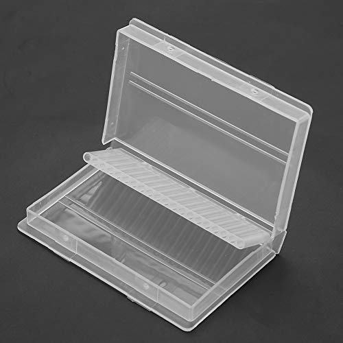 efile plastic caseNail Drill Bit Case, 2 Slots Nail Art Bit Tool Nail Art Polishing Drill Storage Box Nail Drill Holder Manicure Tool Organizer Displayer Stand Nail Bit Case Nail Storage Organizer