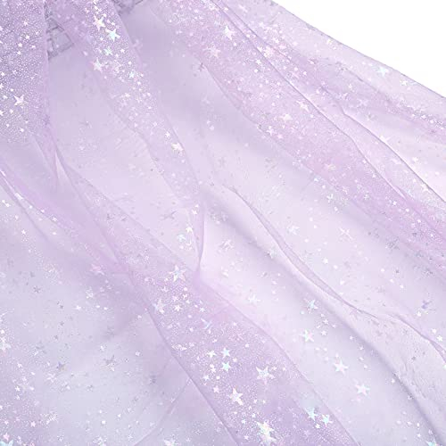 LdawyDE Tüllstoff 160cm x 100cm Tüllstoff Glitzer Garn Tüll Deko Stoffe Garn Tüll Stoff für DIY Bekleidung & Deko, Weich und Fein Hochwertig
