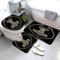 AOLIGL Badteppich Skandinavisch Schwarz Badematten Mikrofaser Luxus Badezimmerteppich Absorbierend Teppiche Set Vintage Wikinger Badematten Sockelmatte und Toilettenmatte 50 x80