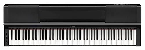 Yamaha PS500 88-key Smart Digital Piano w/Stream Lights Technology, PA500C Power Adapter and FC4A Sustain Pedal, Black