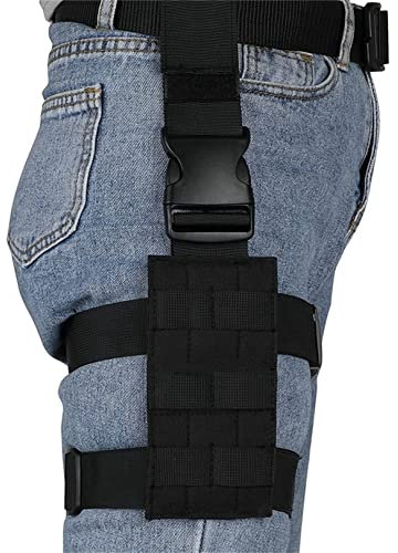 JEYANG Drop Leg Holster Oberschenkelplattform Aufbewahrungstasche Mini-Werkzeugtasche Oberschenkelholster für die Jagd Camping,Schwarz