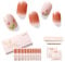 NAILOG Semi Cured Gel Nail Strips (20Pcs Extra Long Stickers/Wraps) | Glossy & Long Lasting Soft Gel Finishing | The Little Tulip