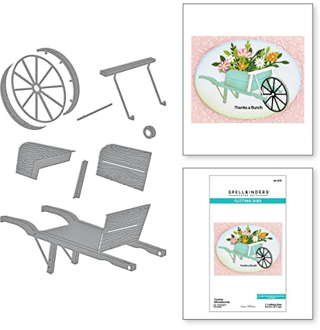 Country Wheelbarrow Etched Dies from the Country Garden Collection by Annie Williams