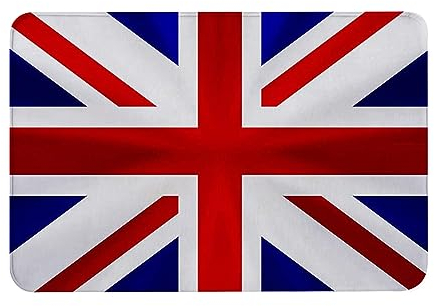 ERICAT Matte 40 x 60 cm, rutschfeste Badezimmermatte, maschinenwaschbar, Union Jack-Flagge, ultraweich und wasserabsorbierend, Badteppich für Badezimmer, Badewanne und Dusche