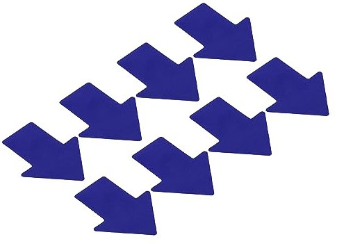 PATIKIL Freccia Adesivo 6x4.7, 8pz Direzionale Cartello Smerigliato Finitura Adesivo Rimovibile Pavimento Decalcomania per Pavimento Muro Marcatura, Blu