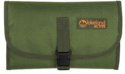 Lakeland Active Eskdale Trousse de toilette de voyage pliable à suspendre pour homme et femme, vert mousse, Taille unique, Trousse de toilette