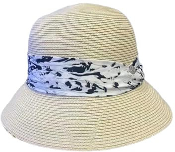 Dvbfufv Chapeau d'été Panama pour femme - Chapeau de paille de luxe - Chapeau dôme pour femme - Chapeau de soleil pour la plage et le printemps, N° 5, taille unique