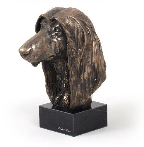 Art-Dog Dog Marmor Statue - Unique Edition ArtDog Collection - Handmade Cold Cast Bronze Sculpture for Dog Lovers Indoor- Dog Figurine - Statue Afghan Hound