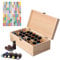 WANDGU Ätherisches Öl Box Holz Aufbewahrungsbox 32 Slots Aromatherapie Öle Flaschen, Multifunktions Aufbewahrungsbox, Tragbar Ätherische Öle Holzbox für Ätherische Öle und Duftöle